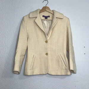 Ralph Lauren Collection Purple Label Wool Tweed Jacket Blazer Womens‎ 10 Luxury